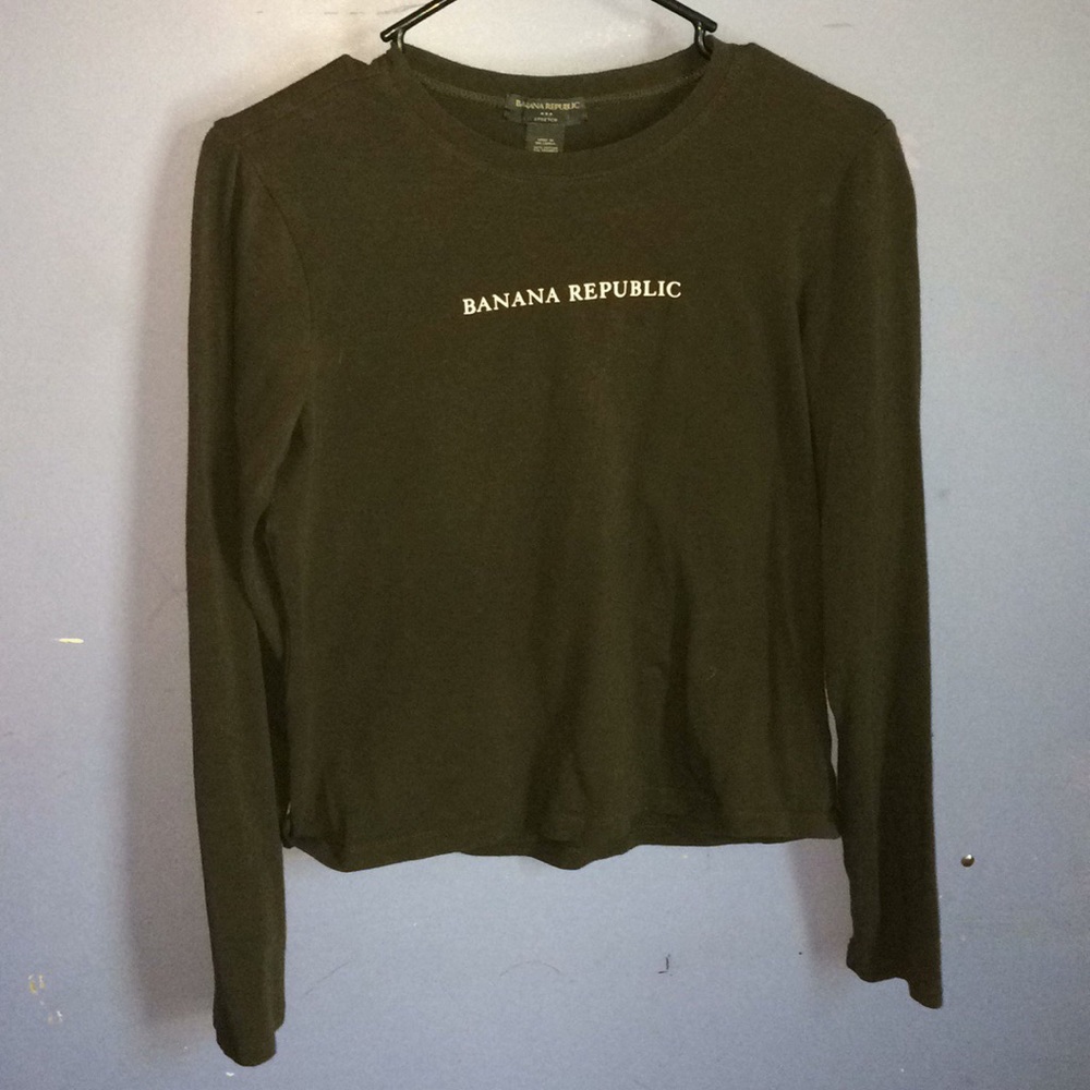 Army green banana republic long sleeve shirt